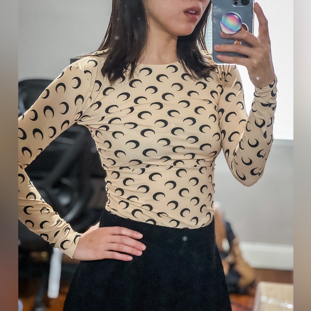 Marine Serre Crescent 🌙 print T-shirt - (size S)